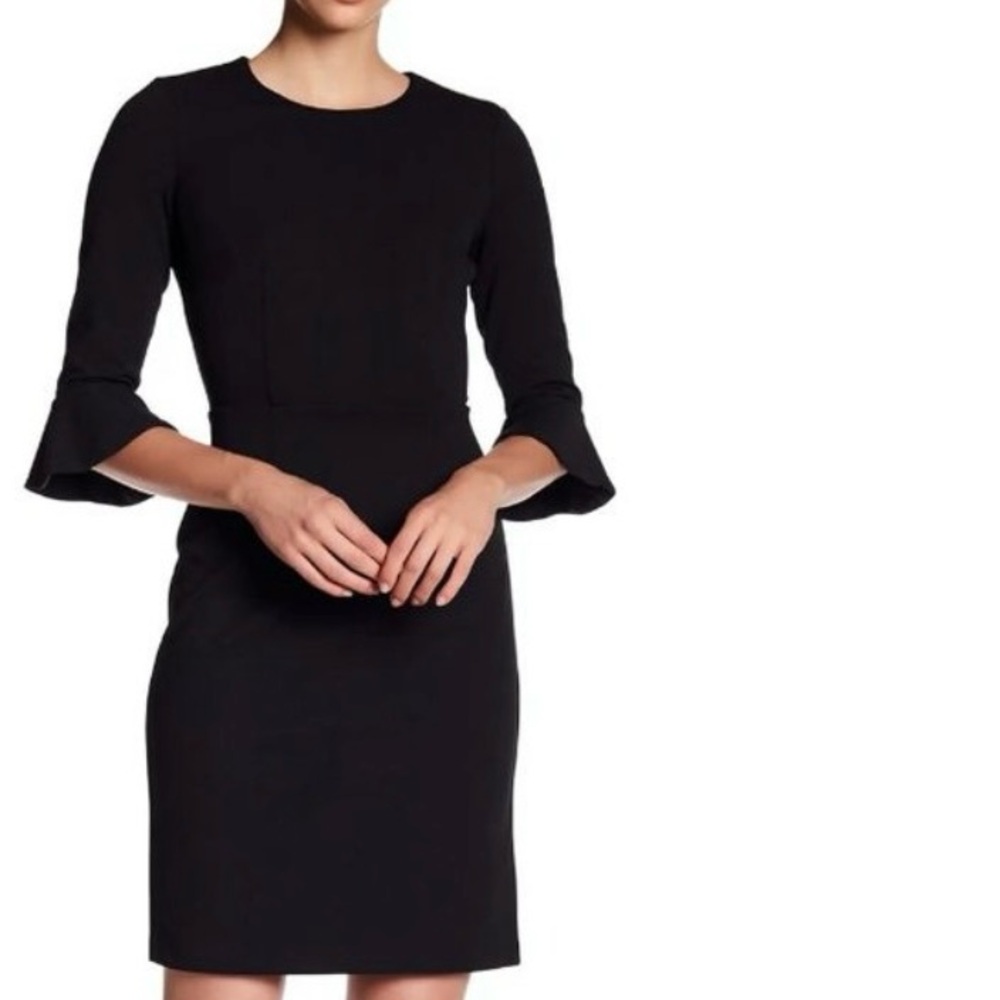 Donna Morgan Black All Occassion Dress with Flared Sleeves
